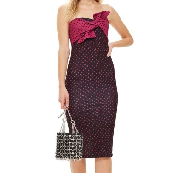 topshop bow twist dress